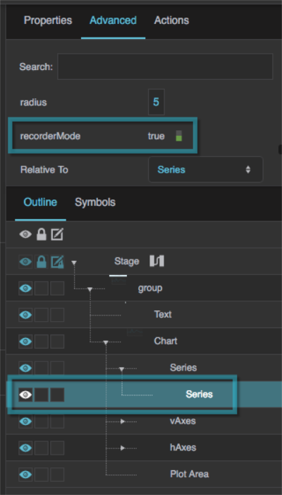 Charts - Recorder mode